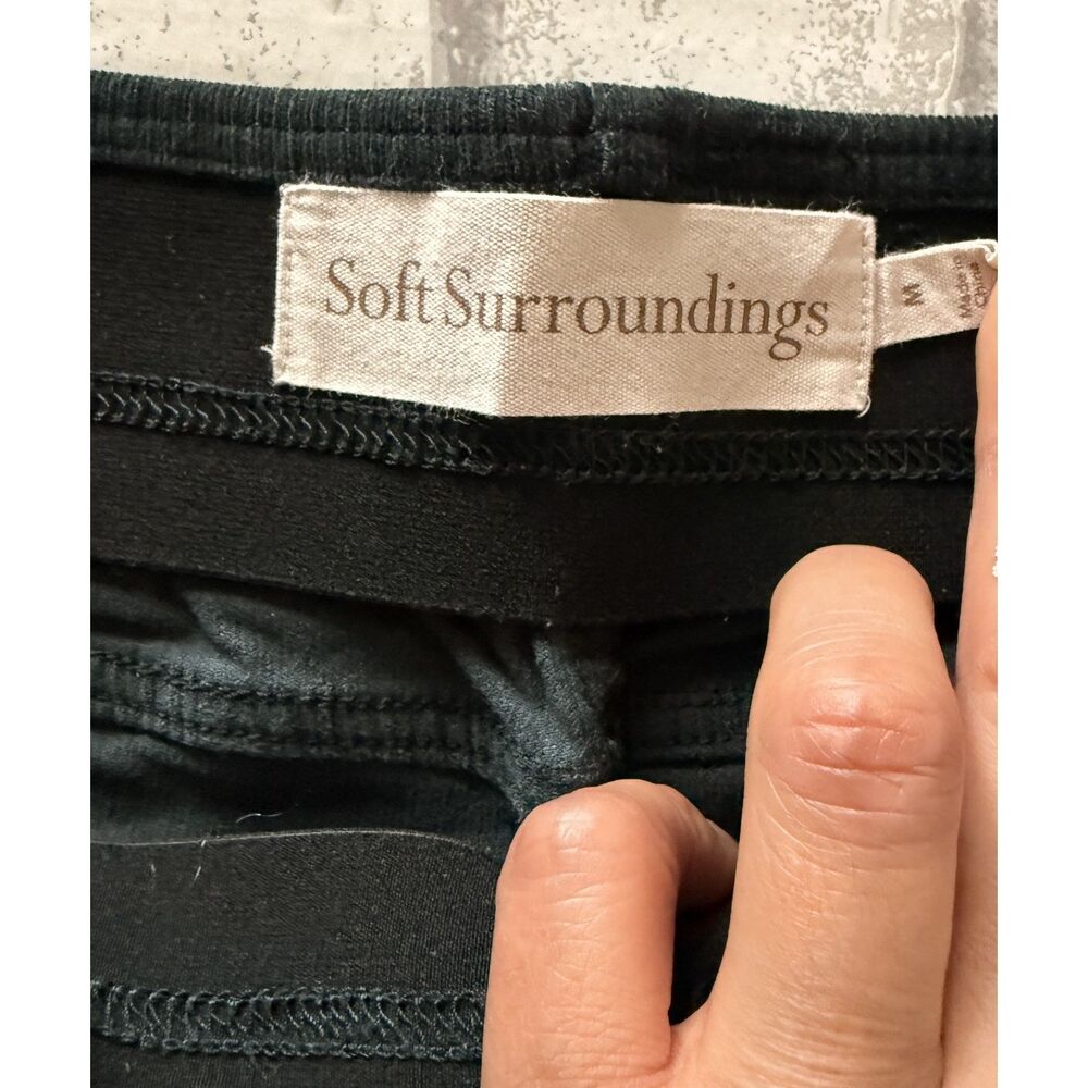 Soft Surroundings Green Bootcut Corduroy Pull On Pants Forest Dark Academia M - Picture 3 of 7